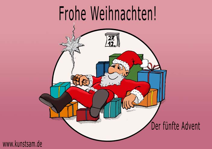 Advent - Weihnachtskarte - Cartoon