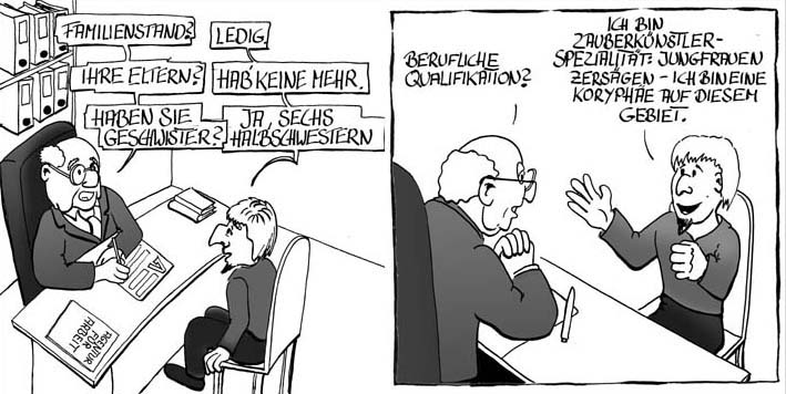 Arbeitsamt Cartoon Comic