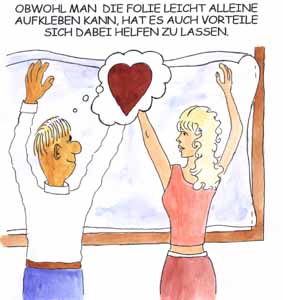 Montageanleitung als Cartoon