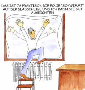 Montageanleitung als Cartoon