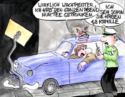 Cartoon-Polizei