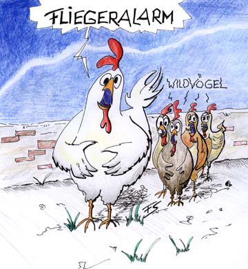 Witz - Cartoon - Vogelgrippe
