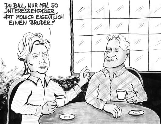 Hillary Clinton - Karikatur