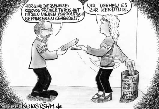 Kosovo Thacis Karikatur