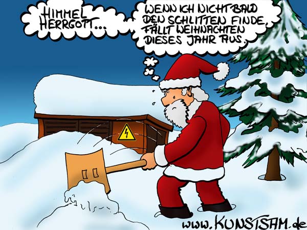 Weihnachtsschlitten Cartoon