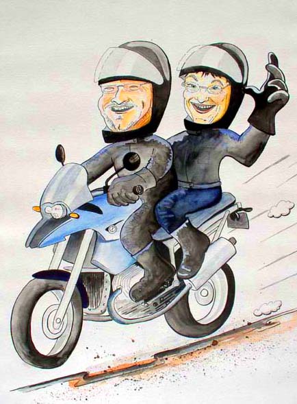 Motorradkarikatur-Cartoon Motorrad